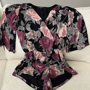 Lulus floral romper size medium